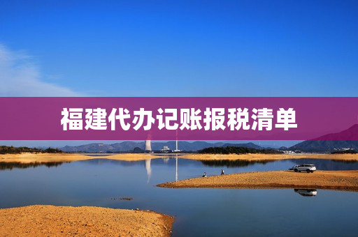 福建代办记账报税清单(代理记账公司做账报税流程)