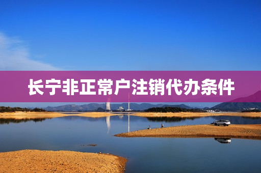 长宁非正常户注销代办条件(一般户不注销基本户可以注销吗)