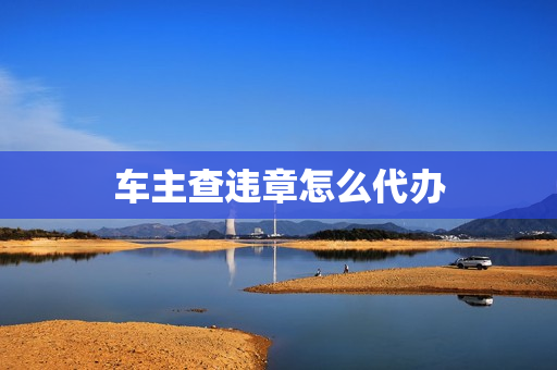 车主查违章怎么代办(车辆违章代办处理)