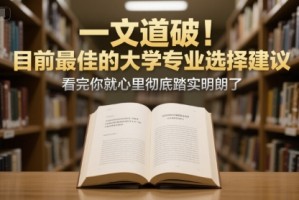 付费文章：一文道破！目前最佳的大学专业选择建议，看完你就心里彻底踏实明朗了