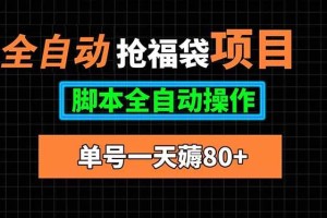 （15697期）全自动抢福袋项目，单号一天80+脚本全自动操作