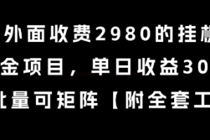 外面收费2980的挂G撸美金项目，单日收益30+美金，可批量可矩阵【揭秘】